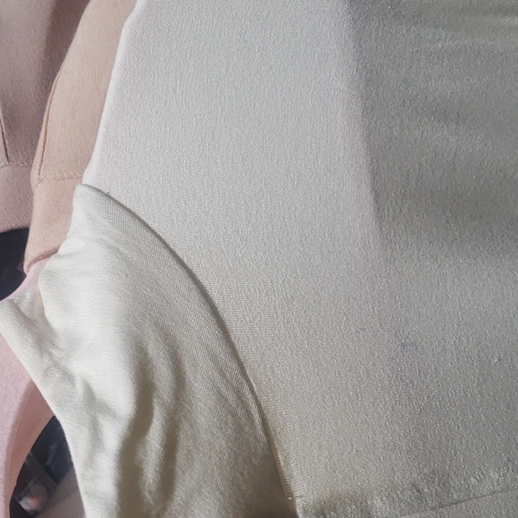 Nwot G by Guliana mock neck ecoluxe knit long sleeve tee 1X cream - Picture 4 of 8